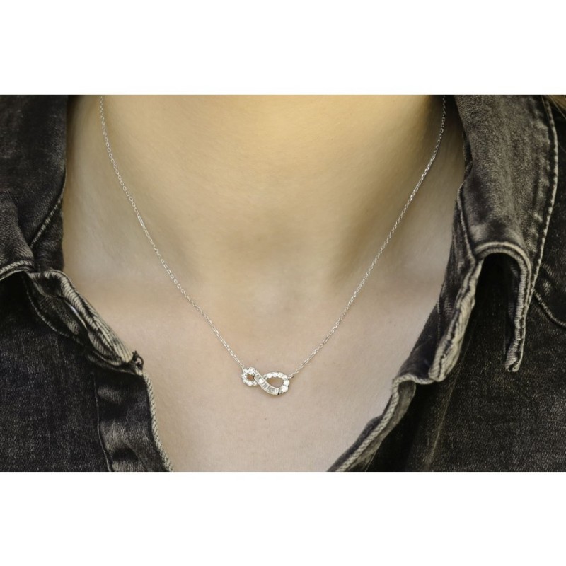שרשרת כסף סטרלינג עם Infinity Sy... | תכשיטי אופנה ישראלית